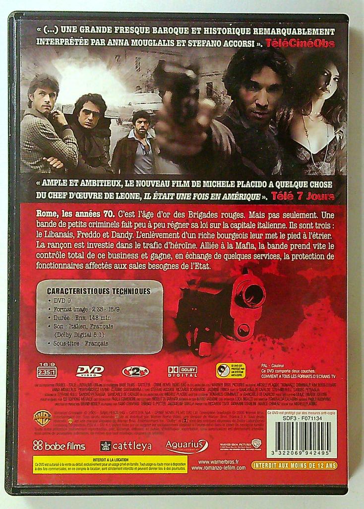Dvd Romanzo Criminale Film Drame Policier Michele Placido