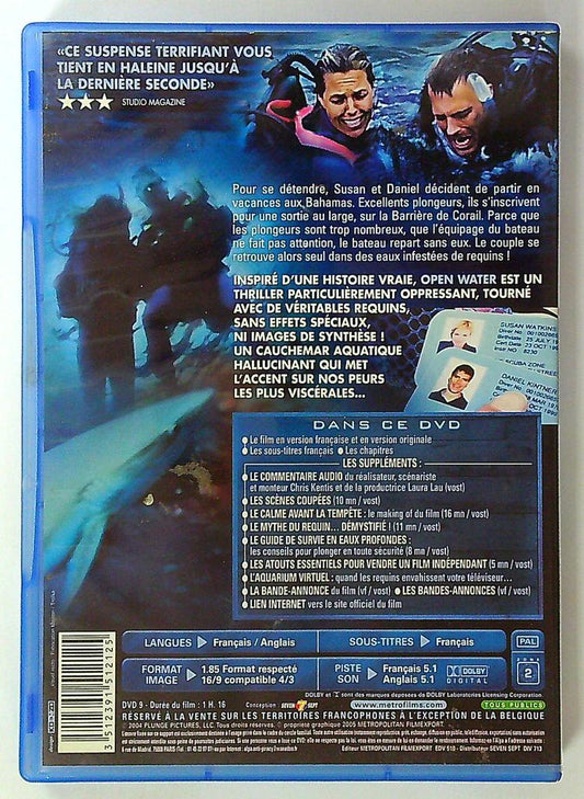Dvd Open Water En eaux profondes Édition Prestige