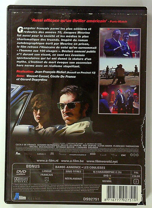 Dvd Mesrine : L'instinct de mort - Vincent Cassel