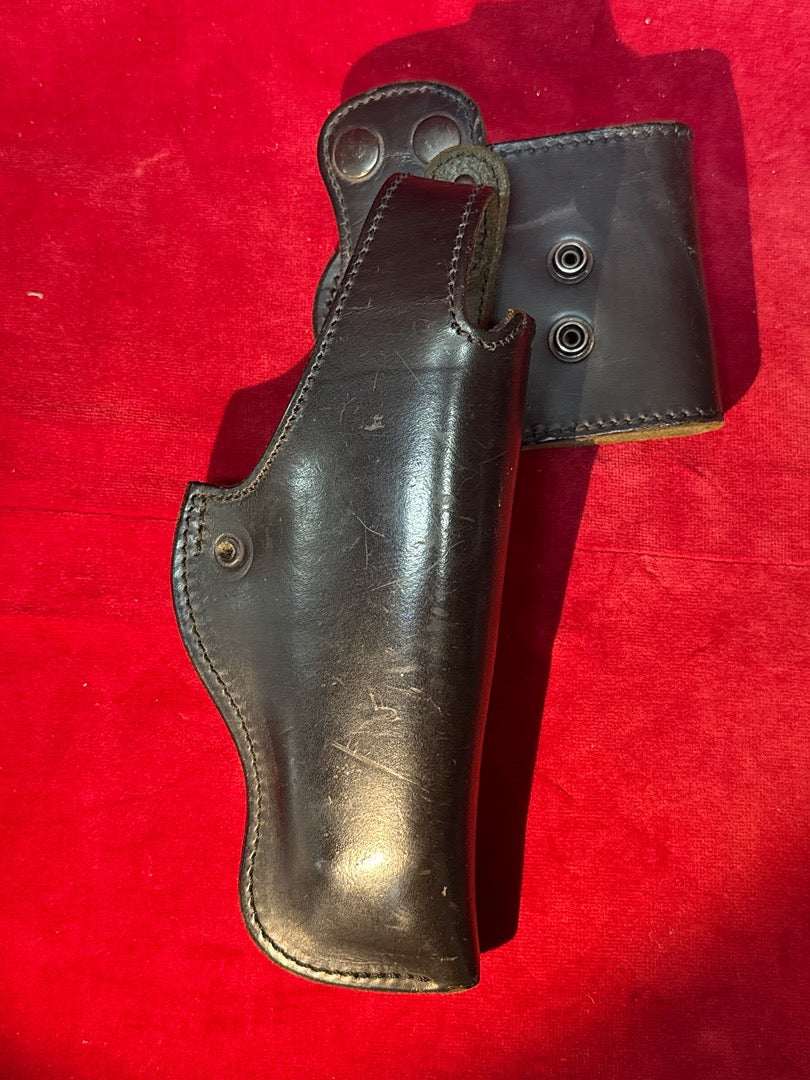 Etui de pistolet Foucault cuir noir 1990