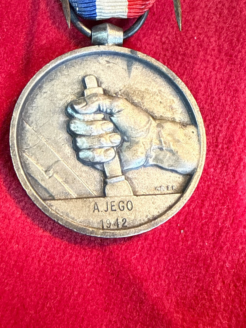 Médaille des cheminots – Georges Guiraud – Numismatique – Modèle 1942