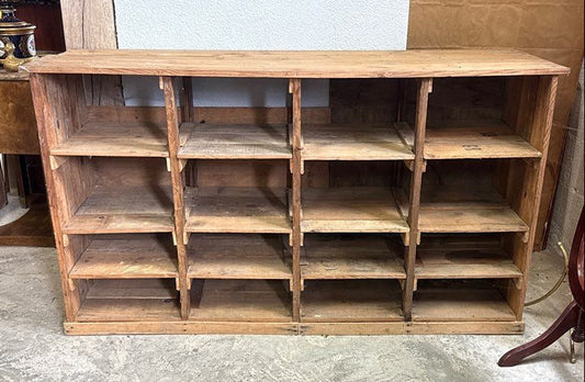 Casier de rangement – Artisanale – Rangement – Bois brut 16 compartiments - Atelier - Garage Meuble