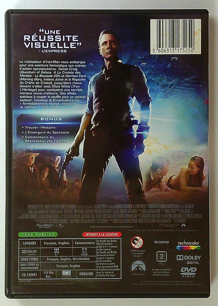 Dvd Cowboys & Envahisseurs Daniel Craig Harrison Ford