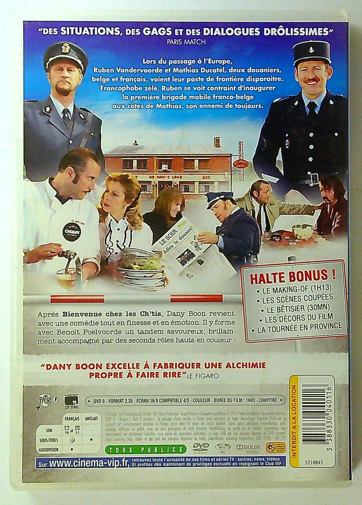 Dvd Rien à déclarer film Dany Boon Benoît Poelvoorde