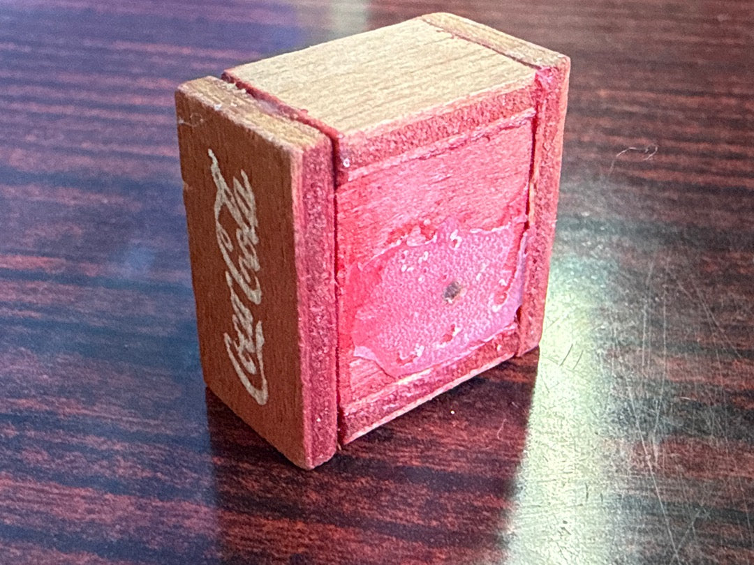 Miniature – Coca-cola – Jouet – Caisse rouge en bois
