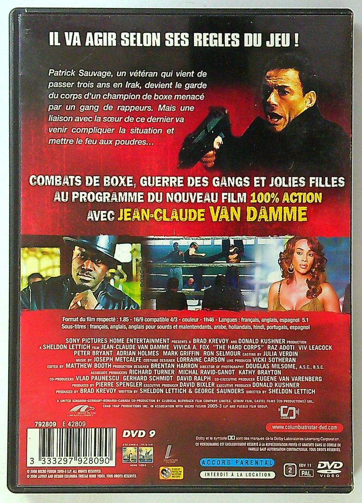 Dvd The Hard Corps Jean-claude Van Damme