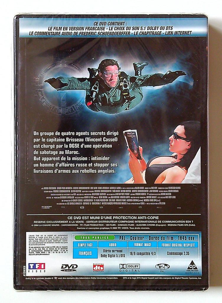 Dvd Agents Secrets Vincent Cassel Monica Bellucci Neuf