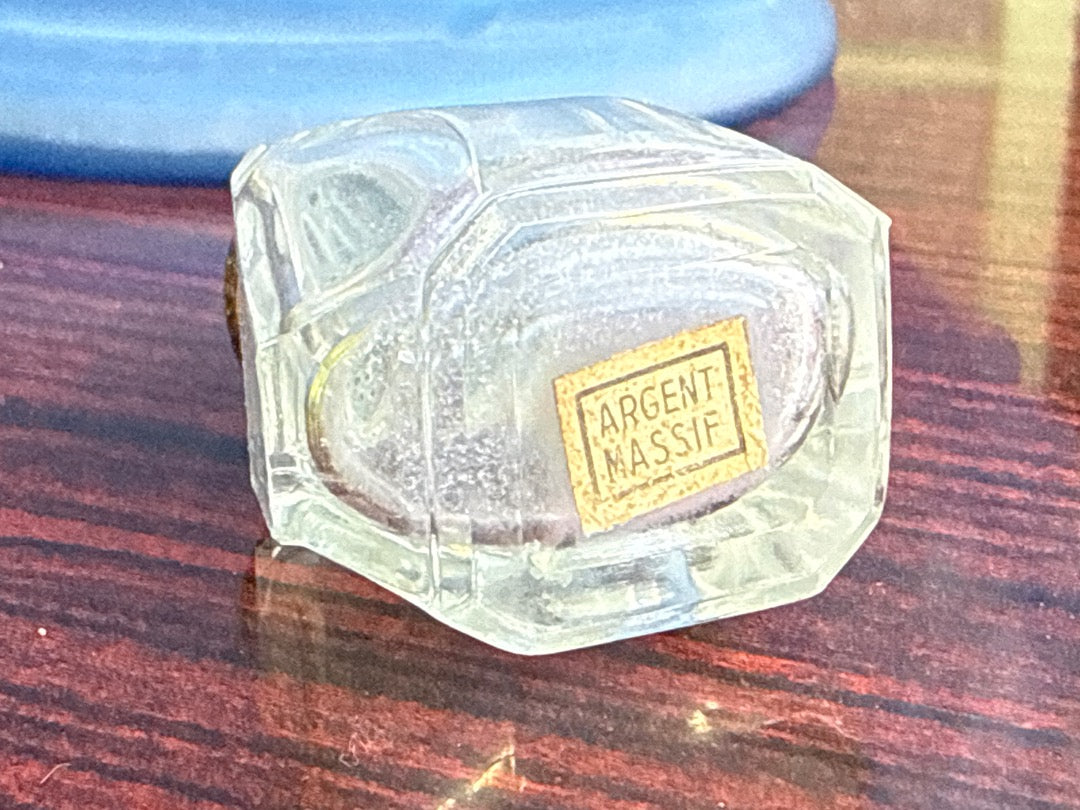 Salière ancienne – Salière – Verre et argent massif