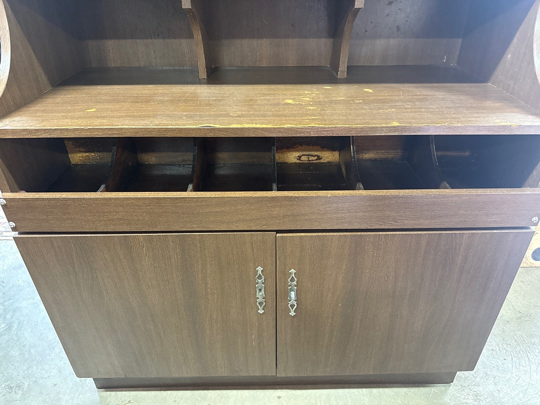Meuble de rangement – Vintage – Boîte de rangement – Bois brun à compartiments