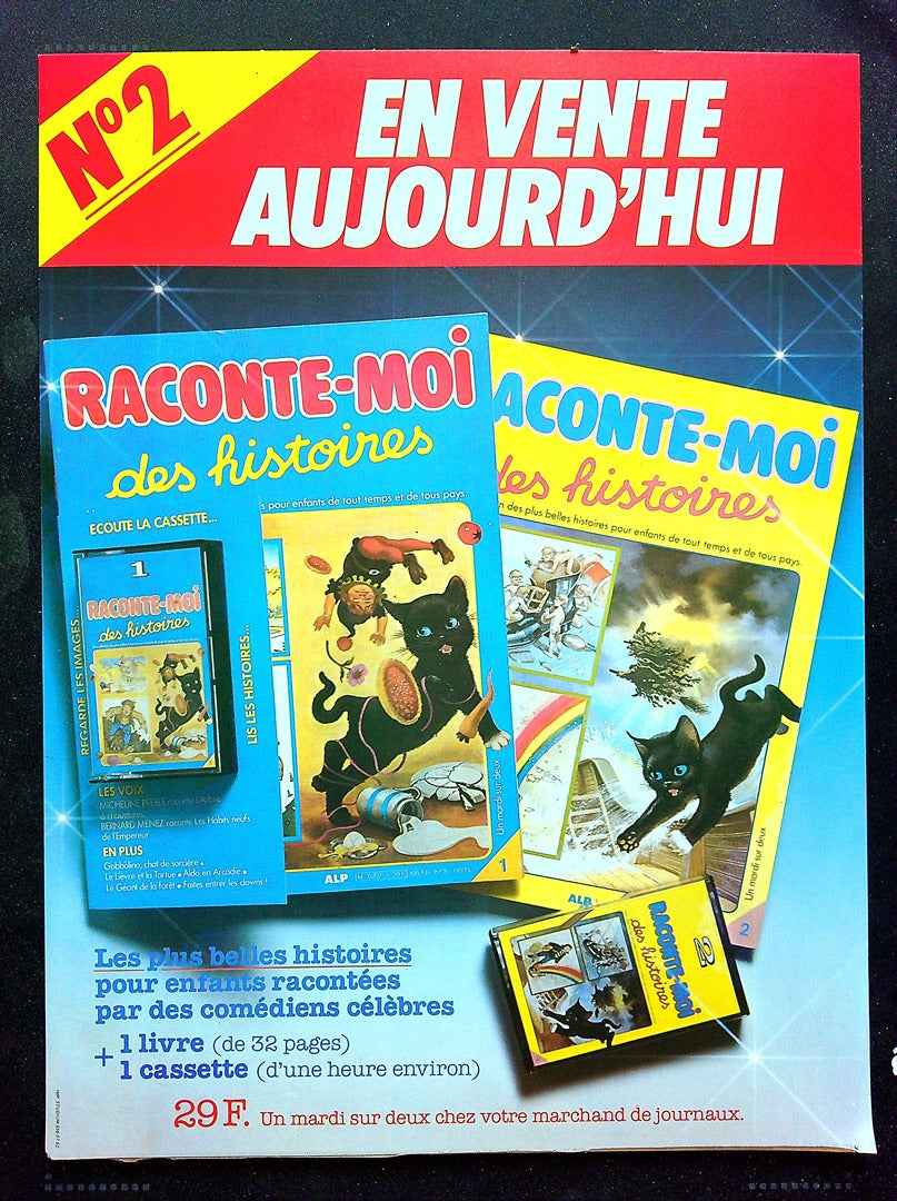 Affiche de Kiosque Plv Promo livre enfant Raconte-moi des histoires N°2 et cassette