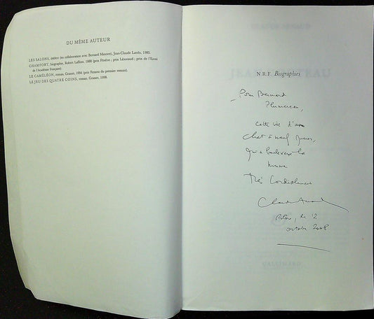 Livre – Gallimard – Biographie – Jean Cocteau dédicacé