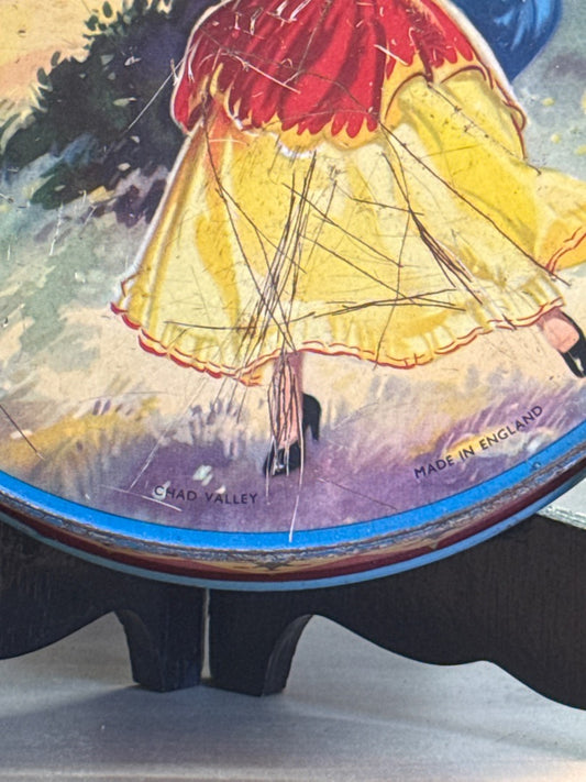 Tambourin – Chad Valley – Jouet vintage – Décor gitane en métal