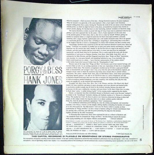 Disque vinyle Porgy And Bess Swingin Impressions par Hank Jones