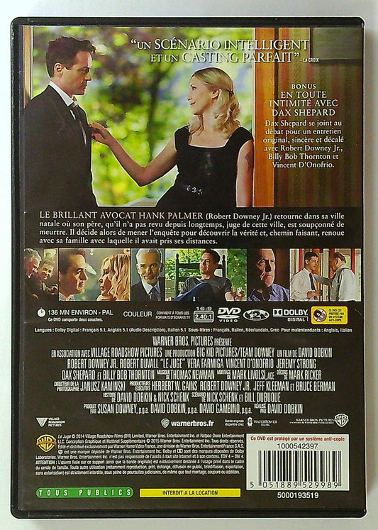 dvd Le Juge Robert Downey Jr. Robert Duvall