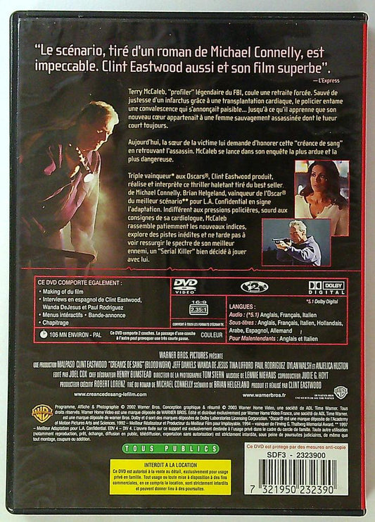Dvd Créance de sang - Clint Eastwood - Thriller