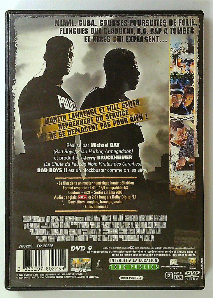 Dvd Bad Boys Ii action Martin Lawrence Will Smith