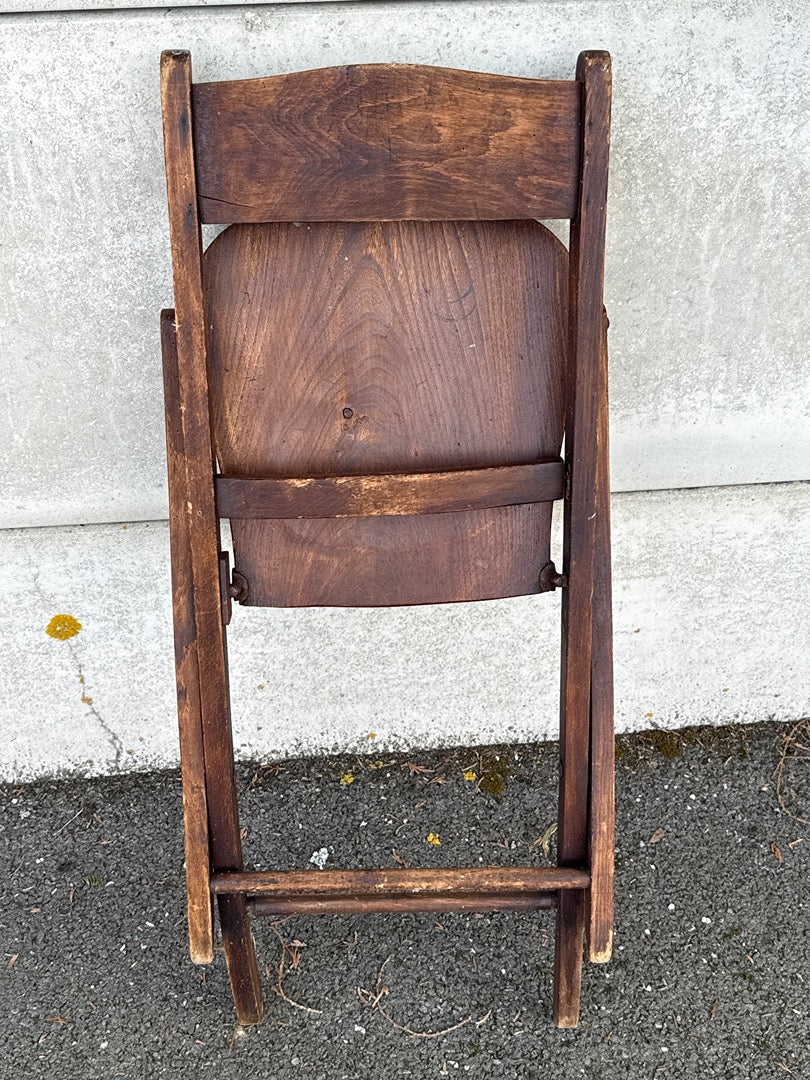 Chaise pliante – Vintage – Mobilier – Bois patiné
