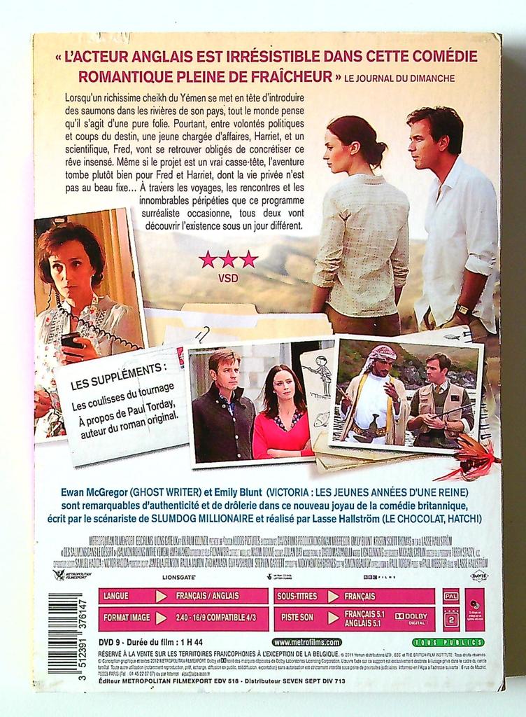 Dvd Des saumons dans le désert Ewan Mcgregor Emily Blunt