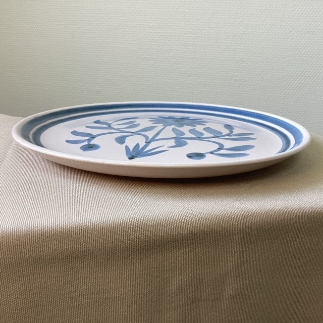 Assiette Motif Fleur Bleu Longchamp