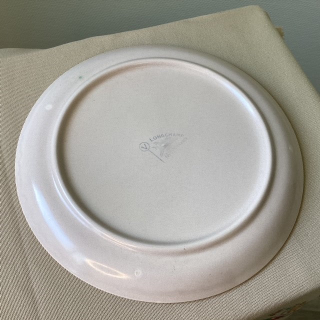 Assiette Motif Fleur Bleu Longchamp