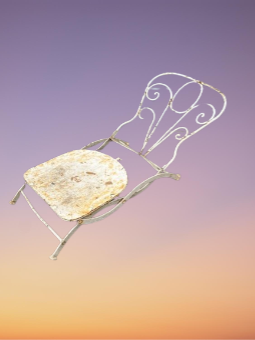 Lot Ensemble de 2 Chaises Jardin En Fer Forgée Pliable
