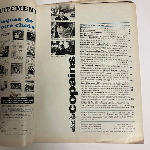 Magazine Salut Les Copains Numéro 15
