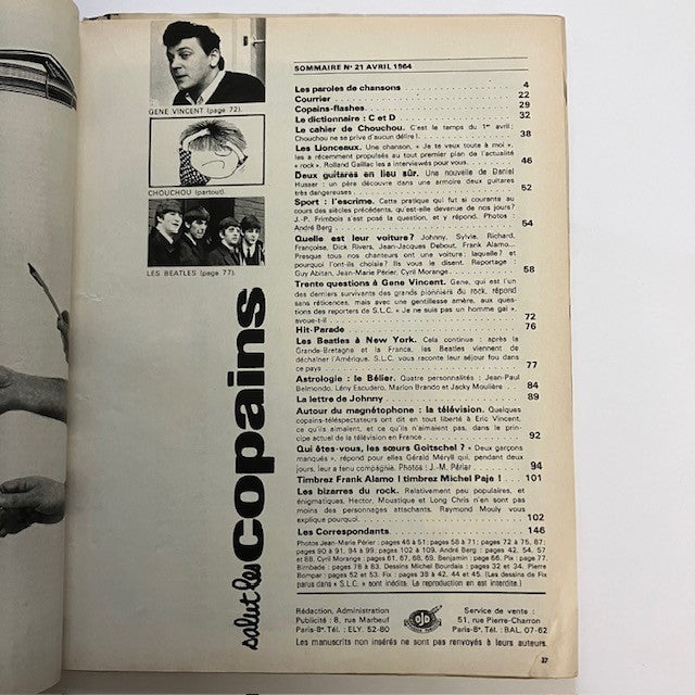 Magazine Salut Les Copains Numéro 21
