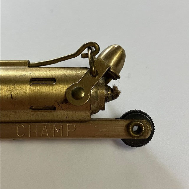 Briquet Porte Clé Tempête Armée Militaire Métal Dorée Laiton