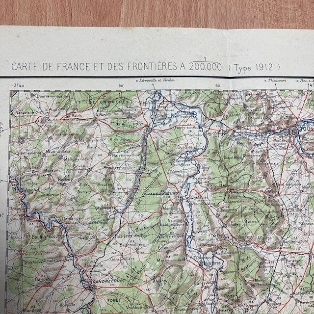 Ancienne Carte Géographique De L'Armée N°27 Nancy