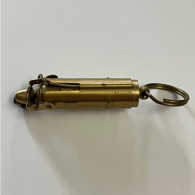 Briquet Porte Clé Tempête Armée Militaire Métal Dorée Laiton