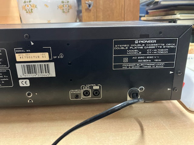 Magnétophone Lecteur Cassette Audio Pioneer ct-w706dr