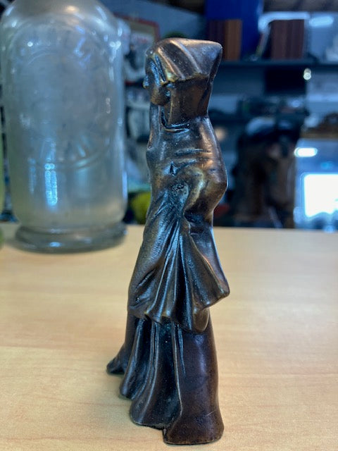 Statue Antiquité Bronze Danseuse Voilée De Myrina Grecque