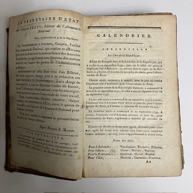 Livre Ancien Almanach National De France N°12