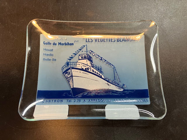 Cendrier Publicitaire Bateau Golf Du Morbihan Les Vedettes Blanches