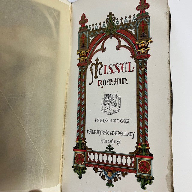Livre Ancien Missel Romain n°140 Paris Limoges