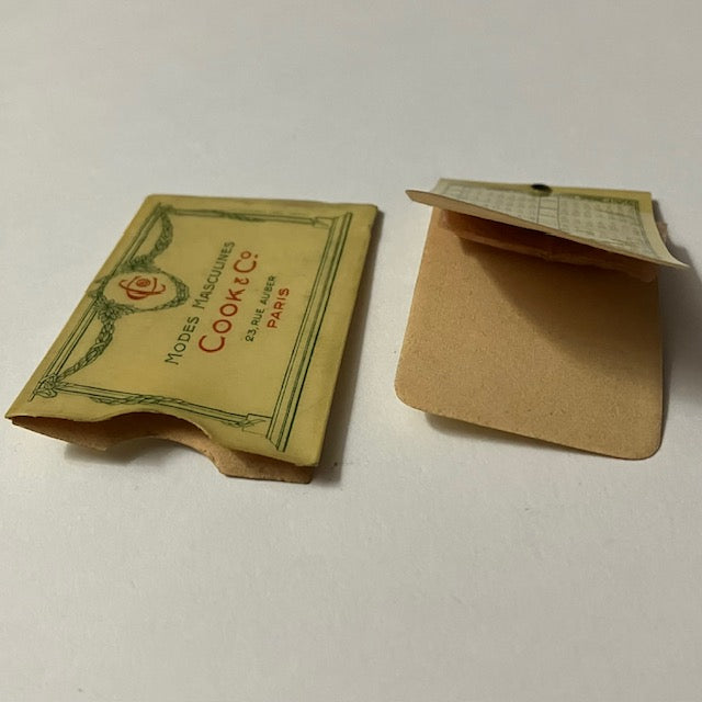 Mini Calendrier, Agenda Promotionnel Modes Masculines Cook And Co De 1914-1915