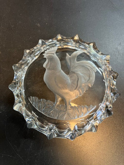 Cendrier Coq En Verre
