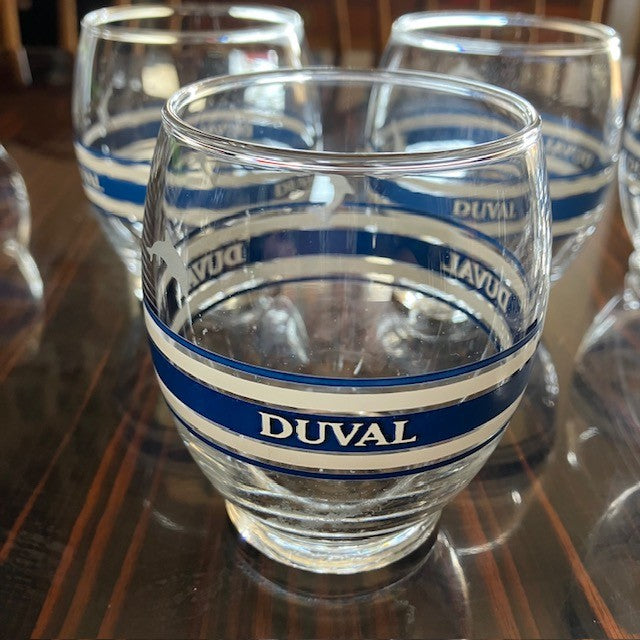 Ensemble de 5 verres Ballons A Pastis Duval Motif Dauphin