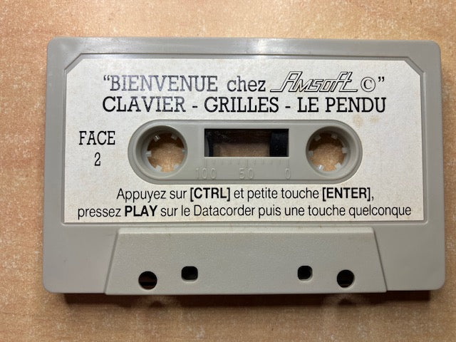 Jeu Amstrad CPC 464 Amsoft Clavier Grilles Le Pendu
