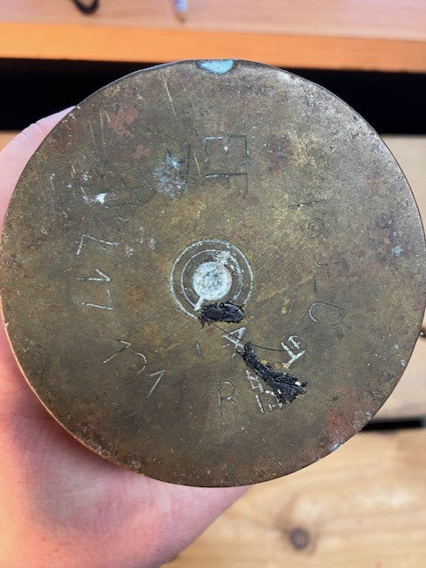 Vase Presse Papier Obus Travail de Poilu Guerre Mondiale Munition WW1