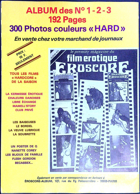 Magazine Film Erotique Eroscore N° 8 Jane Birkin Brigitte Bardot