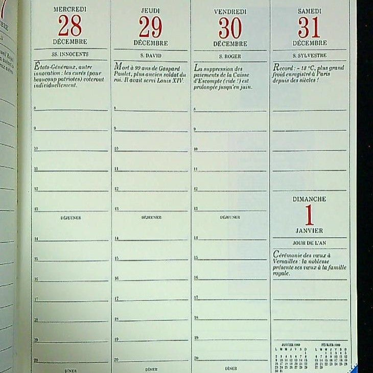 Livre Agenda Du Bicentenaire 1789-1989 Par Gérard Desquesses