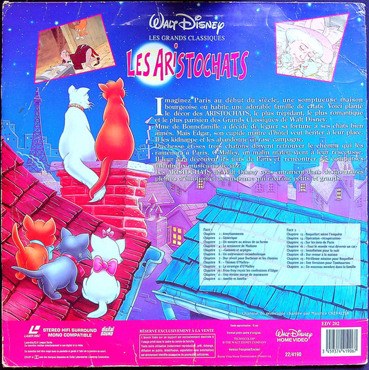 Laser Disc Les Aristochats Disney