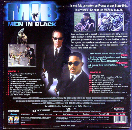Laser Disc Men In Black MIB