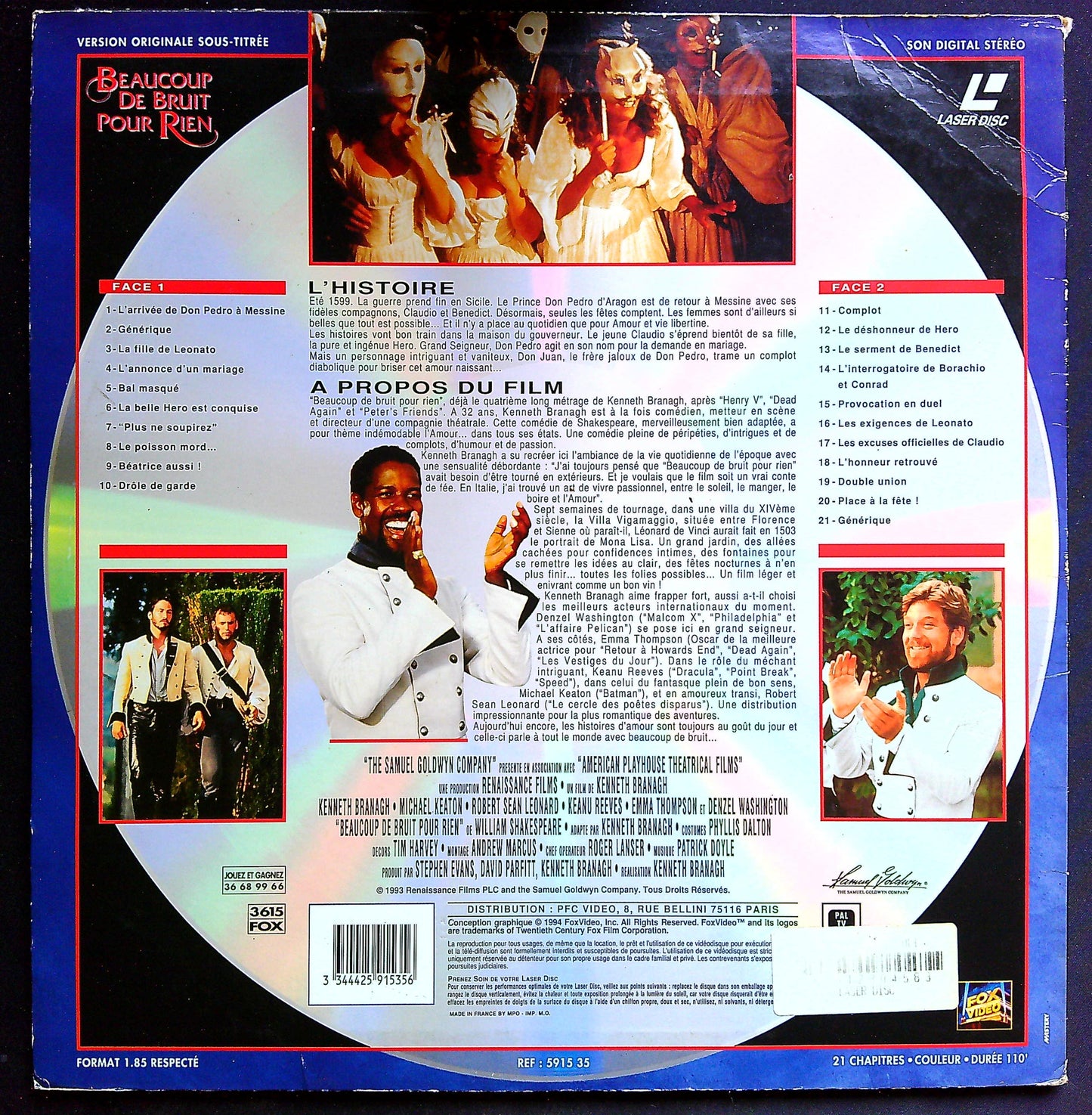 Laser Disc Beaucoup De Bruit Pour Rien