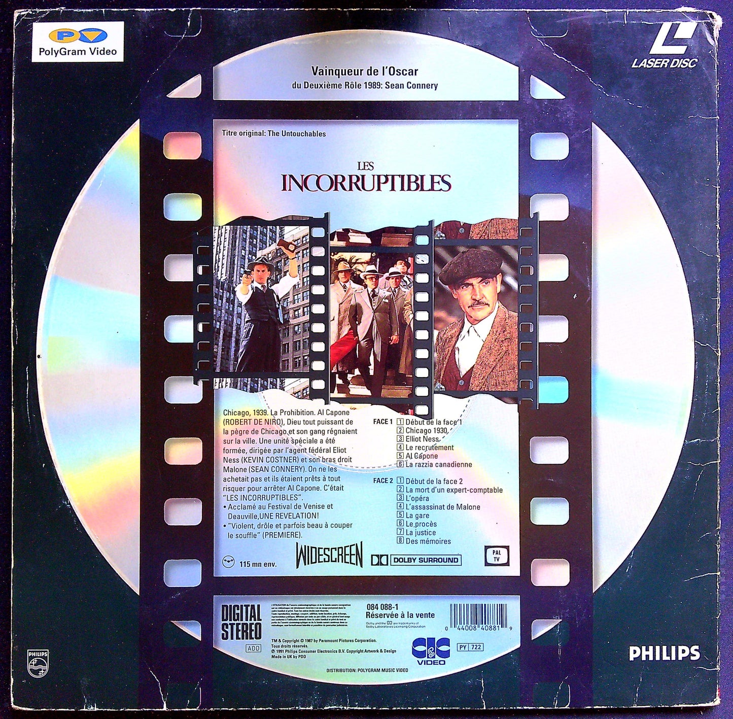Laser Disc Les Incorruptibles