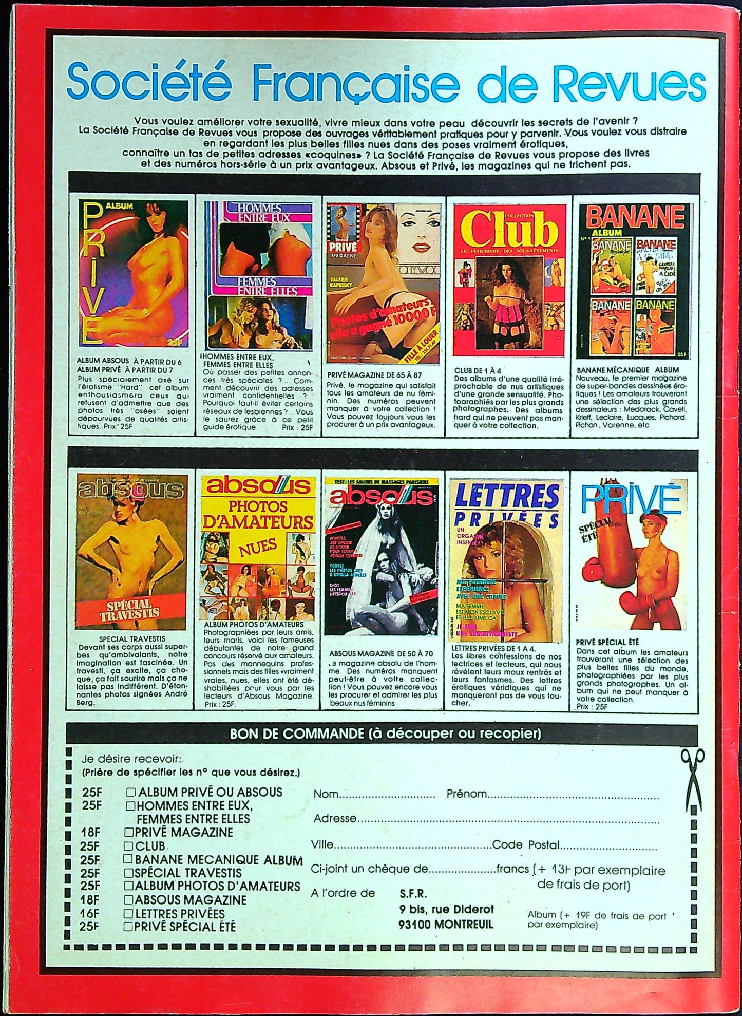 Magazine Erotique Absolus + Poster N° 75 Téléphone Erotique