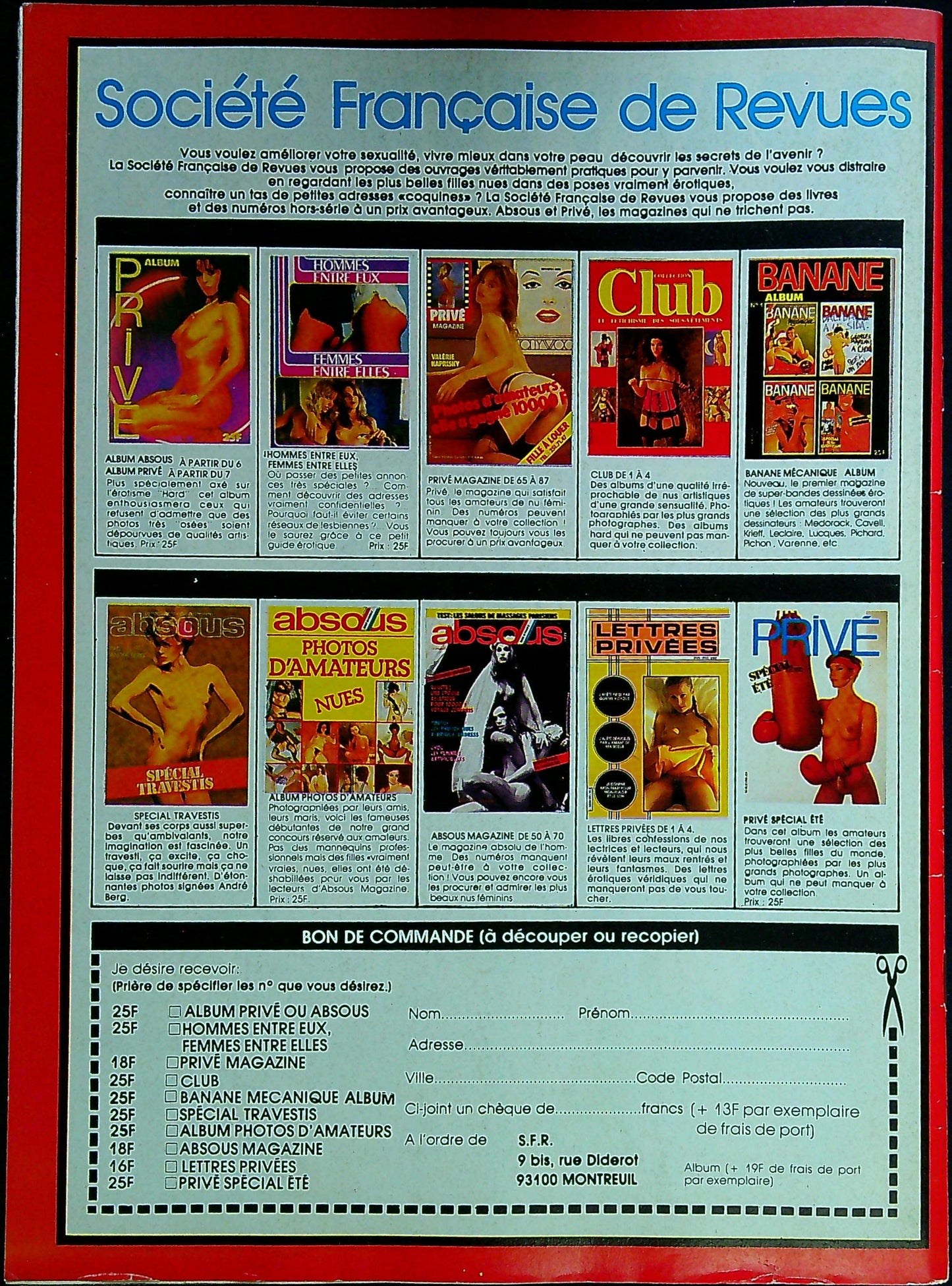 Magazine Erotique Absolus + Poster N° 74