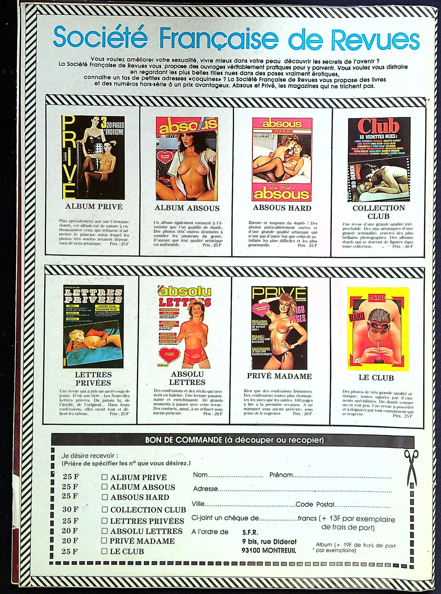 Magazine Erotique Absolus + Poster N°85