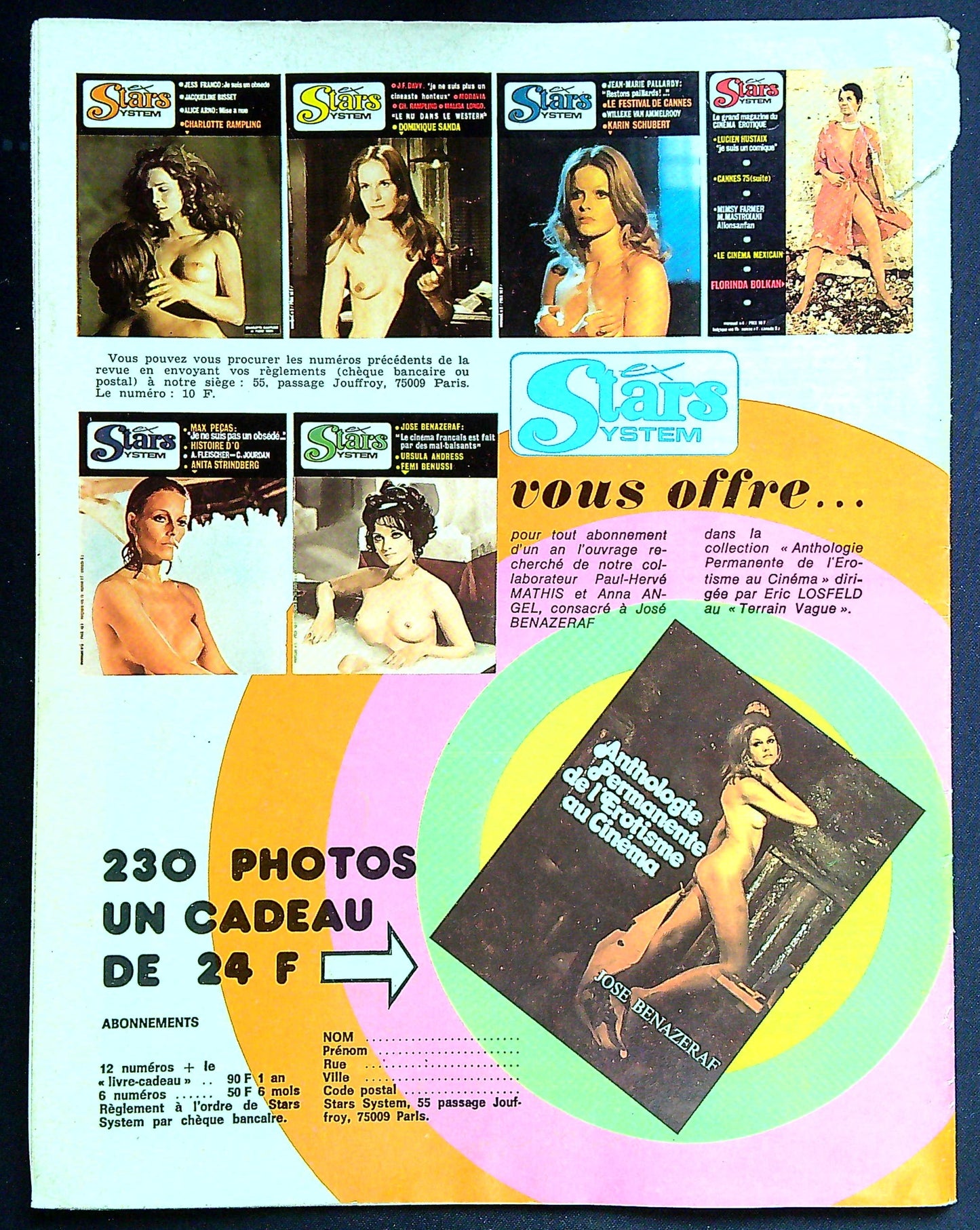 Magazine Erotique ex Stars System N° 7 Ursula Andress